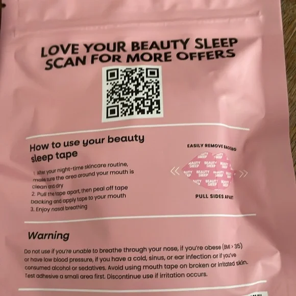 Pink Mouth Tape Two 30 Pack - Picture 3 of 3